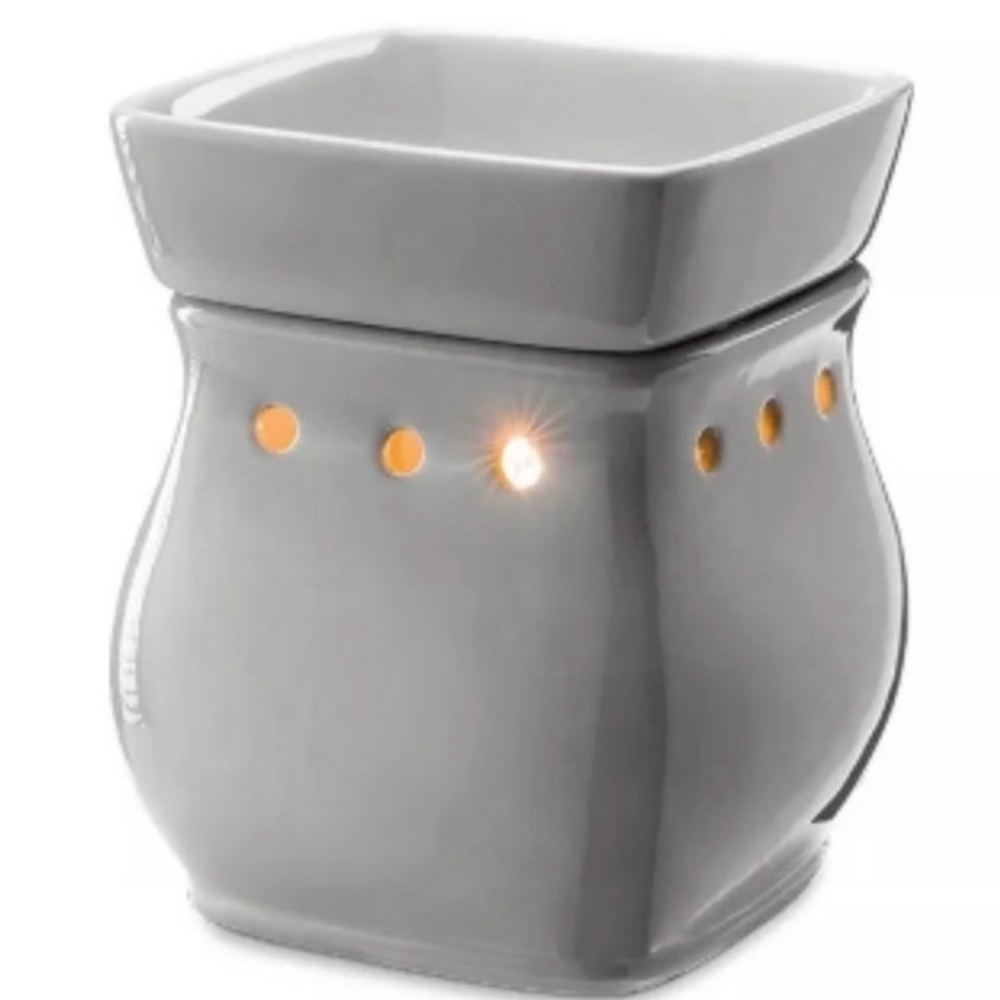 NEW - Scentsy Classic Curve – Gloss Gray Warmer